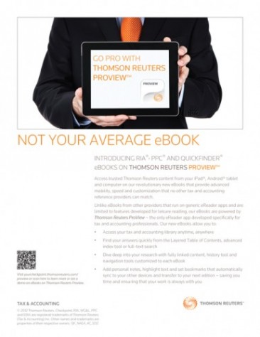 Thomson Reuters Proview ad