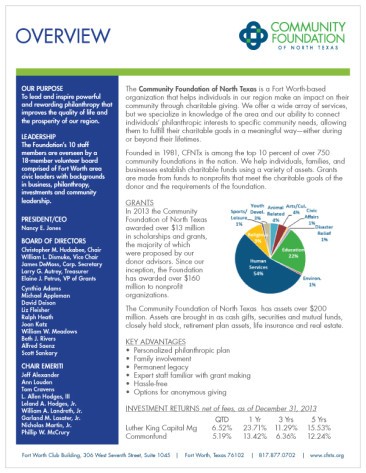 CFNTx Overview one-sheet